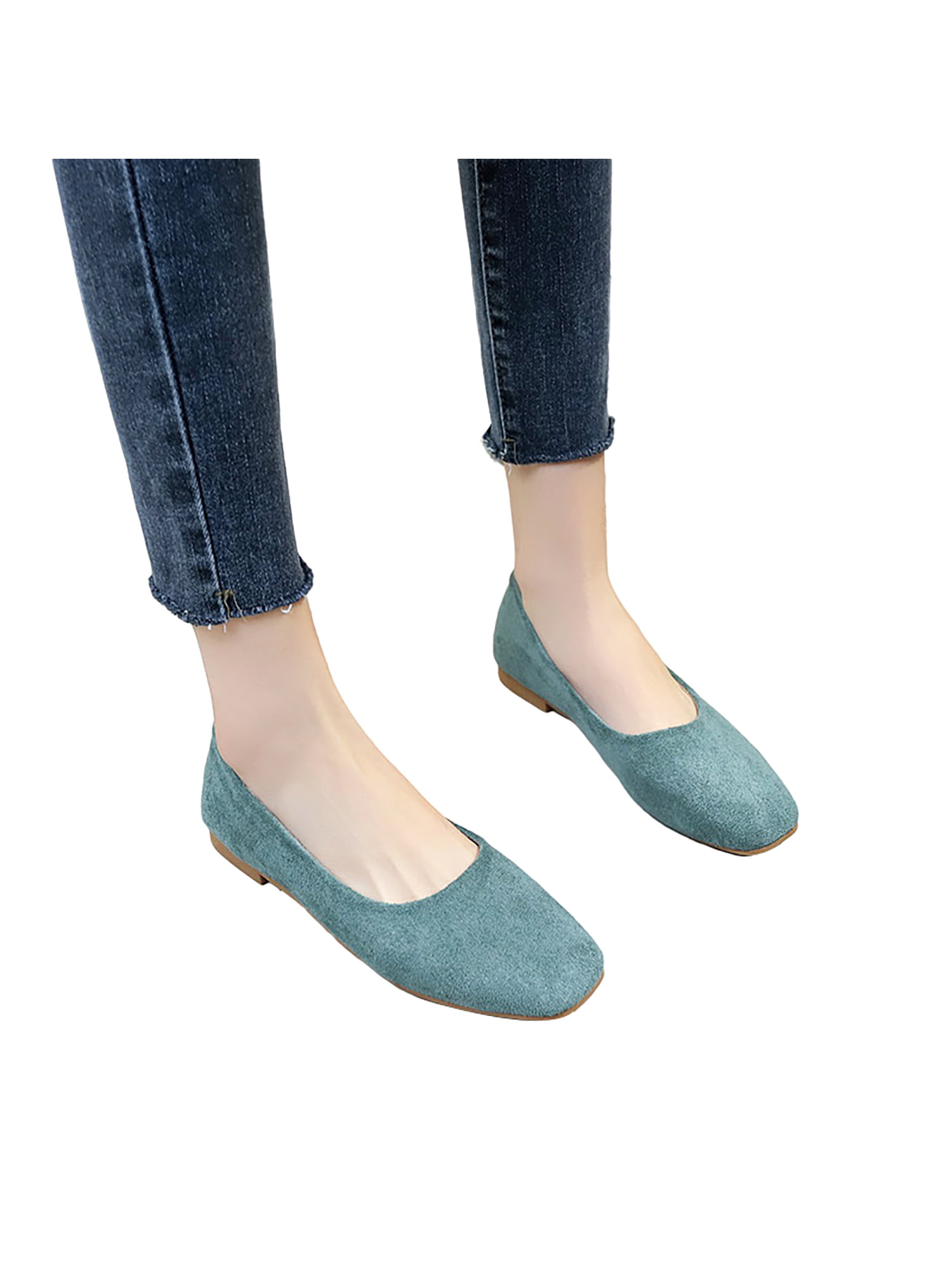 Women Small Slim Ballerina Ballet Flats Shoes Slip On Boat Loafers Pump Shoes