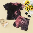 thumbnail image 2 of FDDMis Baby Girl Shorts Set Girls Outfits Size 7/8 Newborn Outfit Girl Girls Dance Tops and Black Shorts Girls Size 5 Clothes 2 Year Old Girl Clothes, Red 3-4 Years, 2 of 4