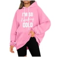 thumbnail image 6 of Kilaqueen Stretch Fall Sweatshirts for Women Trendy Letter Printed Oversized Hoodie with Kangaroo Pocket Baggy Womens Hoodies Pullover Warm Outfits, 6 of 6
