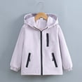 thumbnail image 2 of PureCasa Kids Rain Jacket Boys Girls Lightweight Fleece Lined Raincoats Kids Solid Color Outdoor Windbreaker Jackets with Hood, 2 of 8