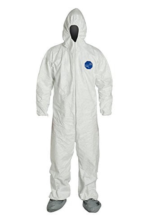Tyvek 400 TY122S Disposable Protective Coverall Hood, Boots, XL 25PACK