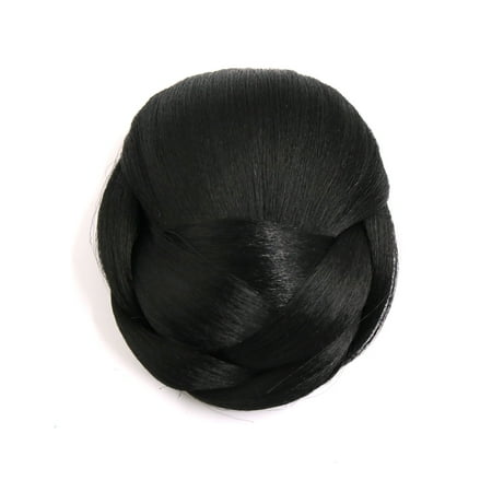Synthetic Clip-in Twist Braided Hair Bun Chignon Donut Ponytail Wig for Women