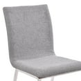 thumbnail image 3 of Armen Living Crystal Dining Chair in Brushed Stainless Steel finish with Grey Fabric and Walnut Back - Set of 2, 3 of 4