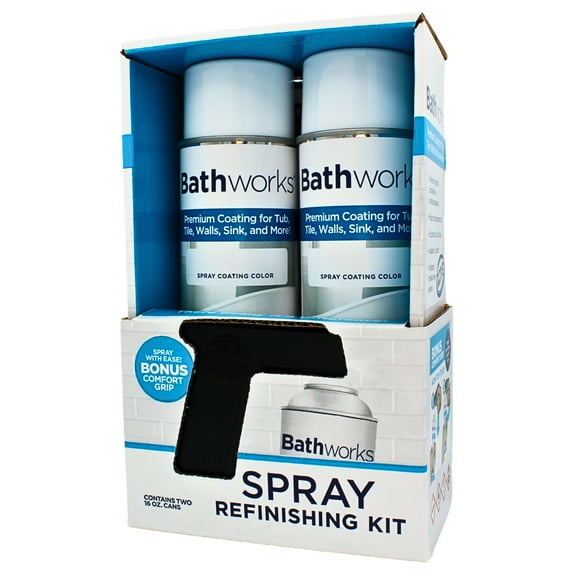 Bathworks Aerosol Tub Enamel Repair Paint and Bathtub Resurfacing Coating - White