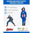 thumbnail image 4 of Marvel Avengers Toddler Boy or Girl Cosplay Fleece Hoodie and Pants Set Captain America Blue, 4 of 6
