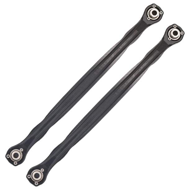2x varillas de dirección servo, eslabones del del pie, 1/5, varilla de dirección delantera de oruga, piezas , afición modificada Negro Hugo Vínculos de los dedos de las varillas de dirección