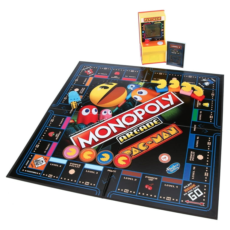 Monopoly Arcade Retro Banking Pac-Man Board Game for Kids, Family