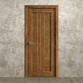 thumbnail image 3 of Interior Solid French Door 36 x 96 inches | Ego 5006 Cognac Oak | Single Regular Panel Frame Handle | Bathroom Bedroom Modern Doors, 3 of 5
