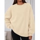 thumbnail image 5 of Buzo PRETTYGARDEN Oversized Cuello Redondo Manga Larga Beige XL, 5 of 6