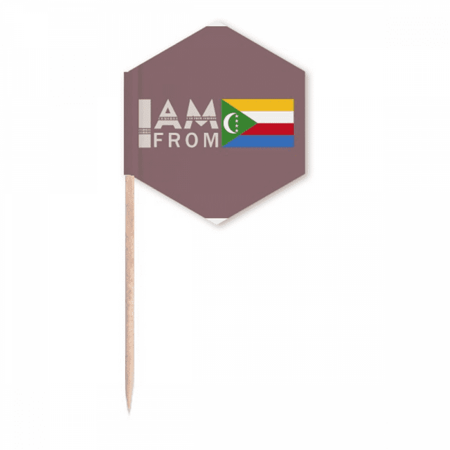 I Am From Comoros Art Deco Fashion Toothpick Flags Cupcake Picks Party Celebration
