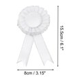 thumbnail image 3 of Unique Bargains 2 Pcs Graduation Party Ribbon Corsage Reusable Graduation Party Corsage Silver Tone White, 3 of 6