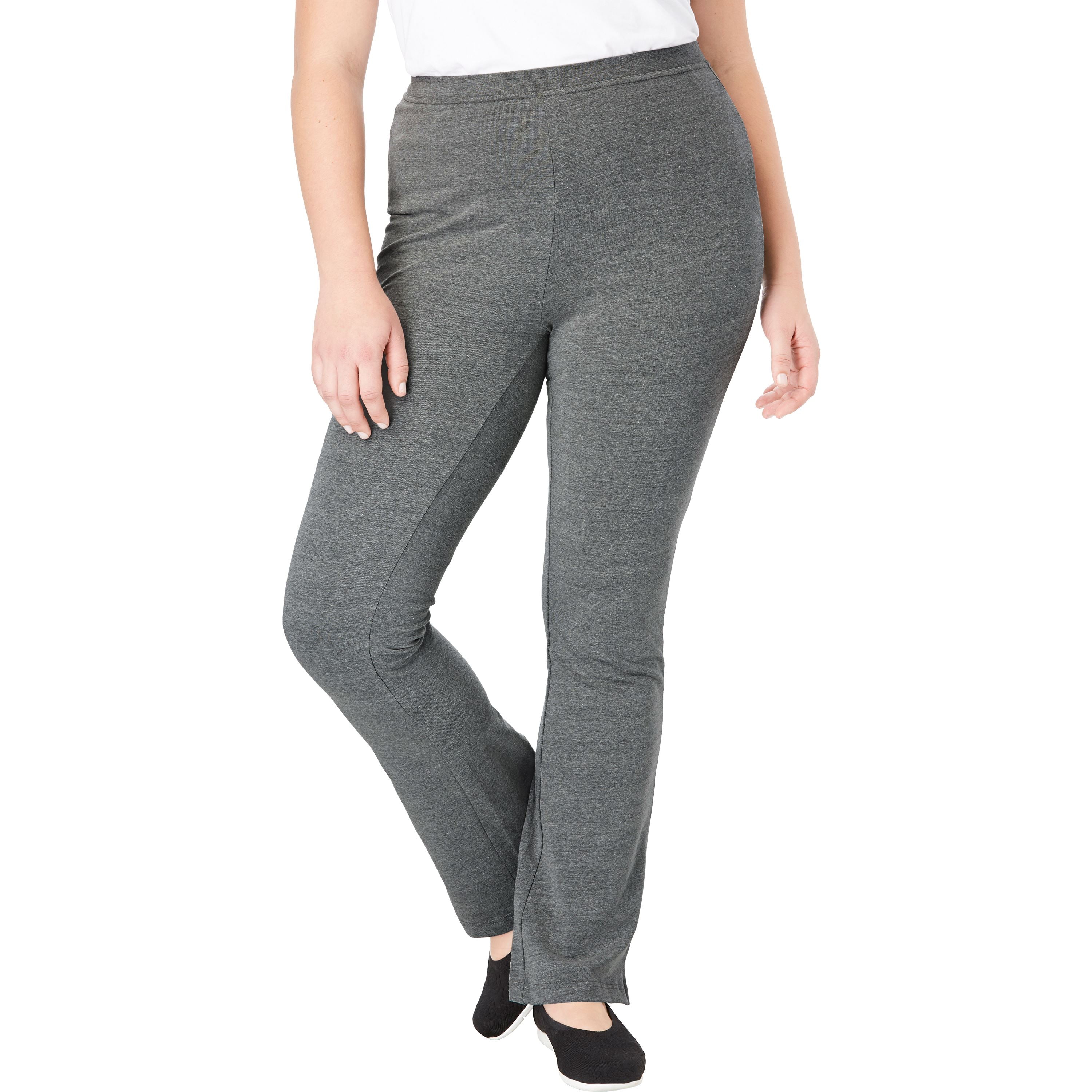Plus Size Petite Stretch Cotton Bootcut Yoga Pant - Walmart.com