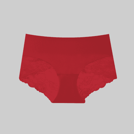 Fulorrnie Underwear for Women High Waisted Thong No Show Seamless Panty Waistband Banded Waist Stretchable Panties  Red  L