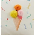 thumbnail image 3 of Saro Lifestyle Ice Cream Cone Pom Pom Poly Filled Throw Pillow, 3 of 5