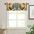 thumbnail image 3 of Retro Rooster Valances for Windows Farmhouse Kitchen Curtains Valances Rod Pocket Valance Curtains for Kitchen Windows Sunflower Animals Plaid Farmhouse Window Valances for Bathroom Bedroom 42"x12", 3 of 6