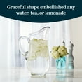 thumbnail image 4 of Libbey Atlantis Large Glass Pitcher, 73 Oz, Clear, Tall, Elegant Glass Pitcher with Handle, Modern Lemonade Jar for Water, Punch, Iced Tea, and More, 4 of 6