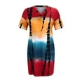 thumbnail image 4 of EIMELI Femmes Mode Casual V-Cou à Manches Courtes Sangle Ouverte Robe d'Impression Sexy, 4 of 6