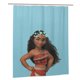 thumbnail image 1 of Cortina de ducha Moana, juego de cortinas de ducha con dibujos animados para niños, niñas, dormitorios universitarios, baño, accesorios de decoración de bañera a prueba de agua con 12 ganchos de, 1 of 8