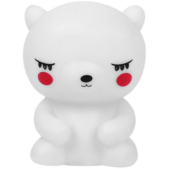 Luz de noche Led para niños, lámpara de noche de silicona con forma de oso bonito para dormitorio, luz nocturna, dormitorio de niños, sala de estar JFHHH pequeña
