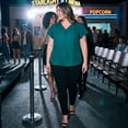 thumbnail image 4 of GRACE & GRANDEUR Women's Plus Size Blouses Pleated V Neck Ruffle Sleeve Button Decor Casual Loose Fit Tops 4X Teal, 4 of 7
