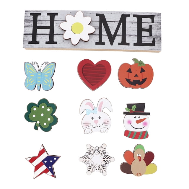 Wooden Home Sign, Fine Crafts Country Farmhouse Decoration Letter Design Density Board Wear Resistant Exquisite Pattern for Home for Door for Kitchen