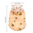 thumbnail image 4 of Pet Raincoat With Leash D‑Ring Clear Hood Cat Dog Rainwear Bee Print Lightweight Waterproof Pet Rain Jacket For Small Dogs And Cats, 4 of 8