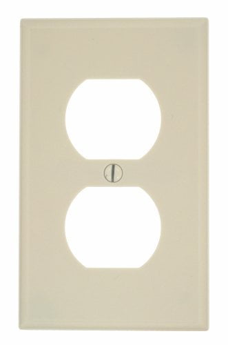Leviton 78003 Light Almond Single Gang Duplex Receptacle Wall Plate