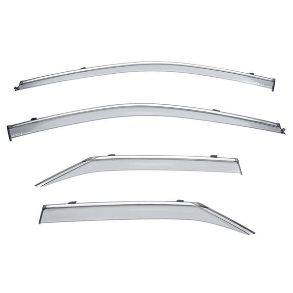 Wellvisors Side Window Visors Deflectors Rain Guards With Chrome Trim for 2015-2017 Toyota Camry 3-847TY048
