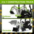 thumbnail image 2 of COCLUB 12V Excavator Construction Vehicles for Boys Girls, Battery Powered Ride On Car with Remote Control, Front Loader Bulldozer, Digger, Ceiling, Electric Ride on Toys for Kids, White, 2 of 6