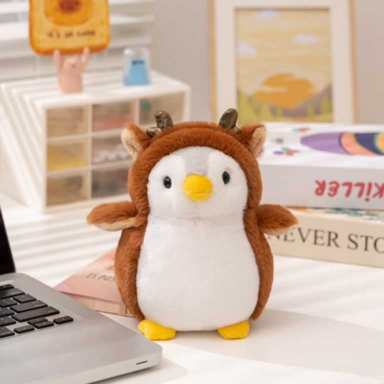 Playful Pompom Penguin Santa Claus/Deer/Snowman Plush Vibrant