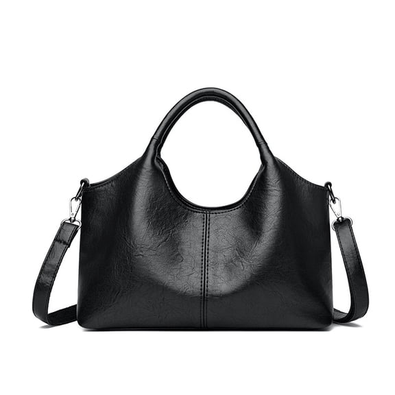 Retro Soft Leather Tote Bag for Women, Large Capacity Multi Pocket Top Handle Handbag, Waterproof Adjustable Crossbody Shoulder Purse