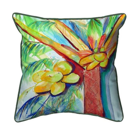 Betsydrake ZP452 22 x 22 in. Cocoa Nut Tree Extra Large Zippered Indoor & Outdoor Pillow - Large