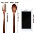 thumbnail image 2 of Juego de Tenedores de Cucharas de Madera de 32 Piezas Que Incluyen Cucharas de Madera Y Tenedores de Madera Juego de Utensilios de Madera Japoneses Reutilizables Hechos A Mano, 2 of 6