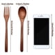 thumbnail image 2 of Juego de Tenedores de Cucharas de Madera de 32 Piezas Que Incluyen Cucharas de Madera Y Tenedores de Madera Juego de Utensilios de Madera Japoneses Reutilizables Hechos A Mano, 2 of 5