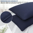 thumbnail image 5 of PiccoCasa 2Pcs Brushed Microfiber Zippered Pillowcases Navy King, 5 of 7