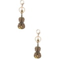 thumbnail image 6 of MLINS 2pcs Music Keychain Rhinestone Violin Key Pendant Music Souvenir Violin Keychain Pendant, 6 of 8