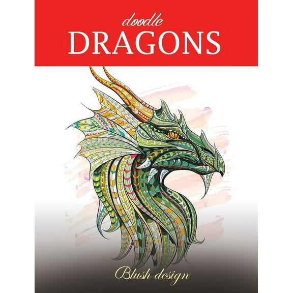 Doodle Dragons: Adult Coloring Book, (Hardcover)