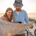 thumbnail image 3 of Sombreros de pescador reversibles para mujer, sombrero de viaje para playa, sombrero para el sol, gorra para exteriores, unisex, vaca, cebra, cuadrícula en blanco y negro, sombrero de, 3 of 5