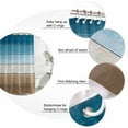 thumbnail image 6 of Blue Beige Brown Waterproof Fabric Shower Curtain,Country Retro Gradient Wooden Grain Waterproof Fabric Shower Curtain for Bathroom Curtains Bathtubs Shower Curtains with 12 Hooks Standard 66x72, 6 of 8