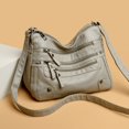 thumbnail image 1 of Bolso multibolsillos para mujer de mediana edad y mayor, bolso de cuero suave, bolso bandolera de un solo hombro de moda, bolso de hombro para mujer, bolso para madre de mediana edad, 1 of 5
