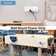 thumbnail image 5 of Surge Protector Power Strip with USB, 25 ft Extension Cord, 8 Outlet 2 USB Desktop Charging Station, ETL Listed, Wall Mountable for Home and Office, White, 5 of 8