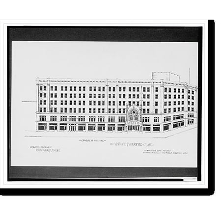 Historic Print, [State Theatre and Congress Building, Congress St. and High St., Portland, Maine].AFD 1930., 16" x 20"