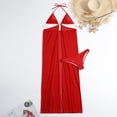 thumbnail image 6 of Huowey Women Swimwear Solid Color Slim Fit Swimsuit Bikini Set For Beach Pool Resort Swim Wear Honeymoon Cruise Trendy Wear, 6 of 8