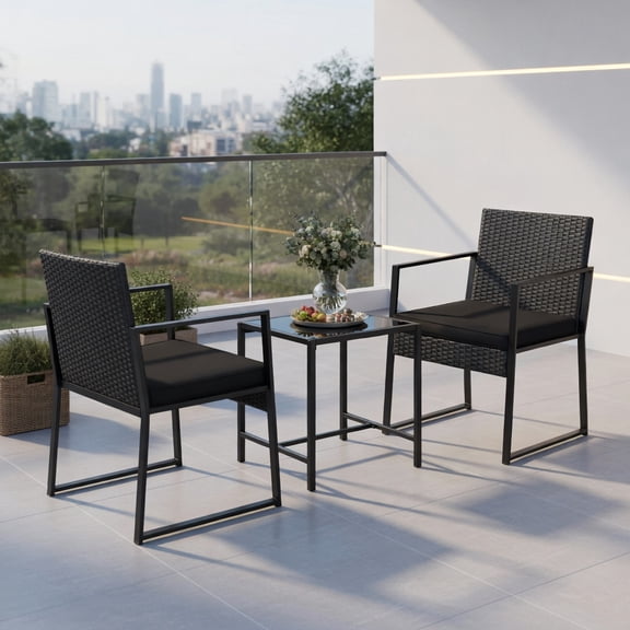 Resenkos 8 Pieces Patio Wicker Conversation Set, Outdoor Furniture Garden Conversation Sets with 2 Coffee Tables and 2 Ottomans