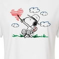 thumbnail image 3 of Peanuts - Heart Scribble - Juniors Cropped Cotton Blend T-Shirt, 3 of 6