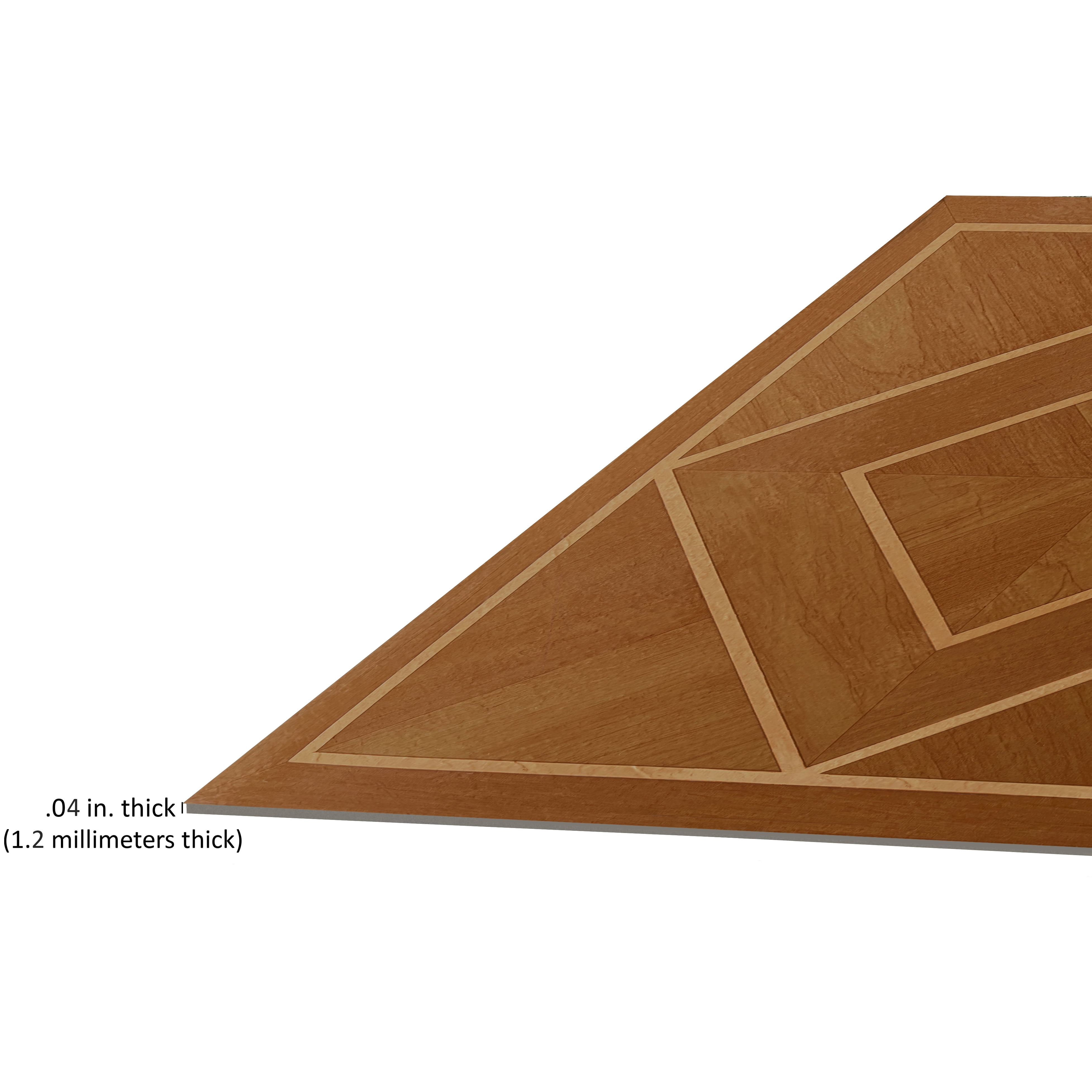 Achim 12"x12" 1.2mm Peel & Stick Vinyl Floor Tiles 45 Tiles/45 Sq. ft. White Border Classic Inlaid Parquet