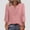 Pink, variant on FRSASU Boho Tops for Women V Neck 3/4 Length Sleeve Tops Dreesy Casual Lace Blouses Trendy Vacation Clothes Purple