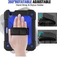 thumbnail image 5 of AVAWO Case for iPad Mini 6 / Mini 7 8.3 inch 2021 Release, Shockproof Rugged Kids Case with [360 Rotating Stand] [Hand Strap] for iPad Mini 6th/7th Gen 8.3-Black+Blue, 5 of 8