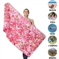 thumbnail image 3 of Beach Towel, Microfiber Sand Free Beach Towel, Lightweight, Quick Dry, Oversized(63" x 31.5") for Adults,Men,Women,Kids Swimming, Sports, Beach, Fitness room,Outdoor Traveling on Vacation, 3 of 6