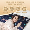 thumbnail image 4 of Gaeub Solar System Printed Long Body Pillowcase Envelope Closure 1 Pack Wrinkle for Night Sweats - 20x54 in, 4 of 8
